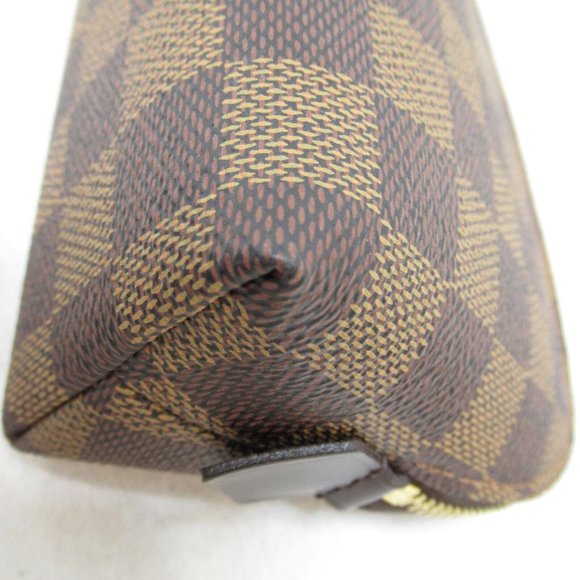 LOUIS VUITTON Pochette Cosmetic PM Pouch purse Damier canvas Brown Used - Picture 8 of 8